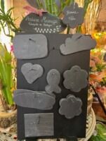 Coin de verdure et son ardoise message