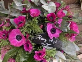 Douces pensées et son ardoise message